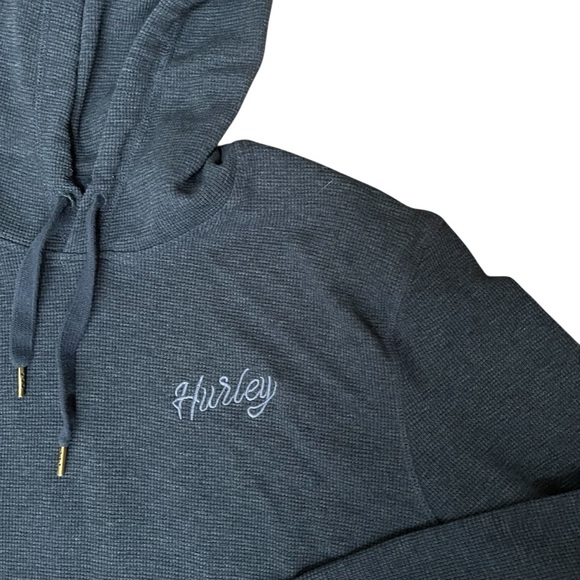 Hurley Paradise Navy Blue Textured Hoodie Men’s XL - Picture 3 of 6